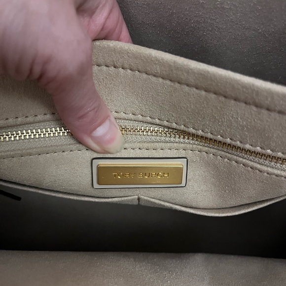 Tory Burch Taupe and Brown Patterned Tote - Picture 5 of 8